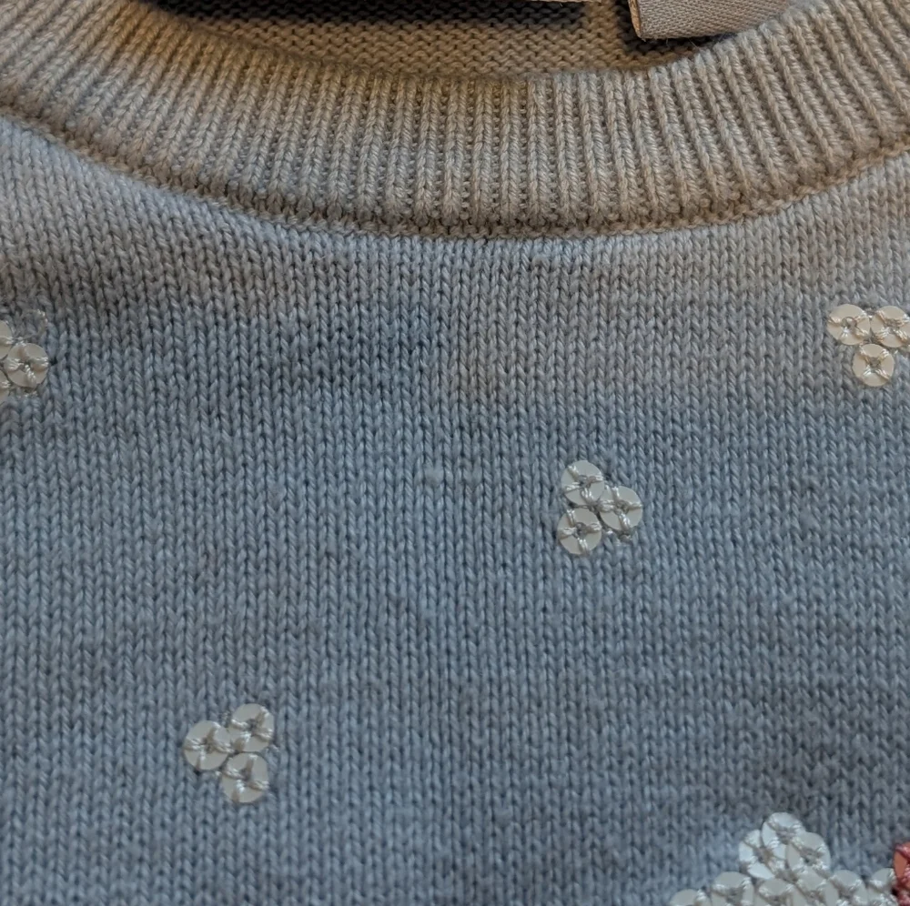 The Children's Place Light Blue Polar Bear Blue Knit Sweater Girl's 18 24 Month